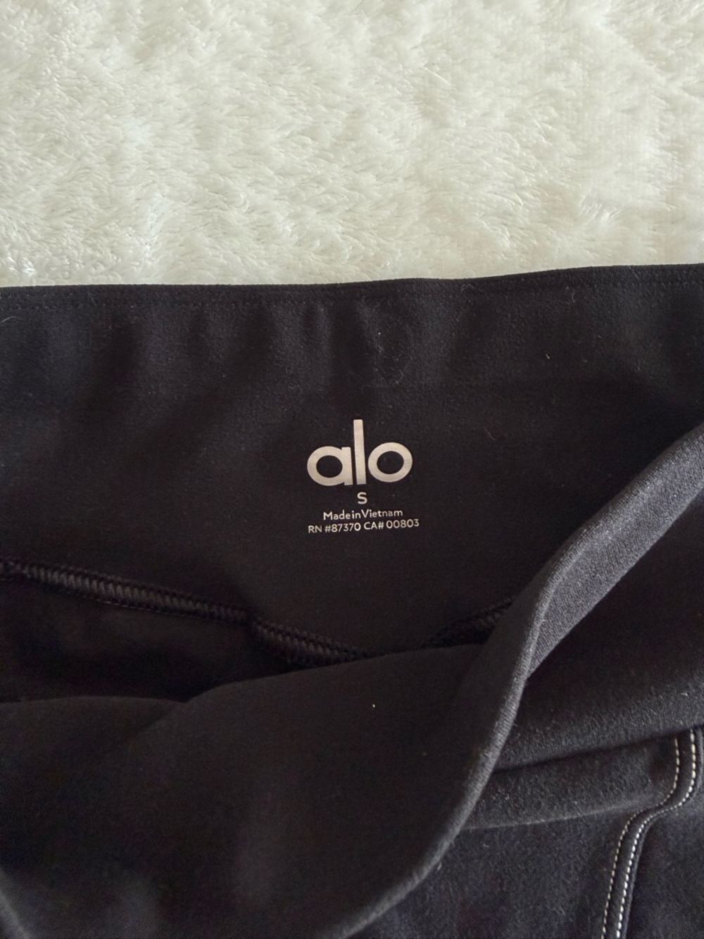 Alo Yoga Black High Waisted Leggings S Sculpt Seam Activewear Gym Yoga - Picture 5 of 7